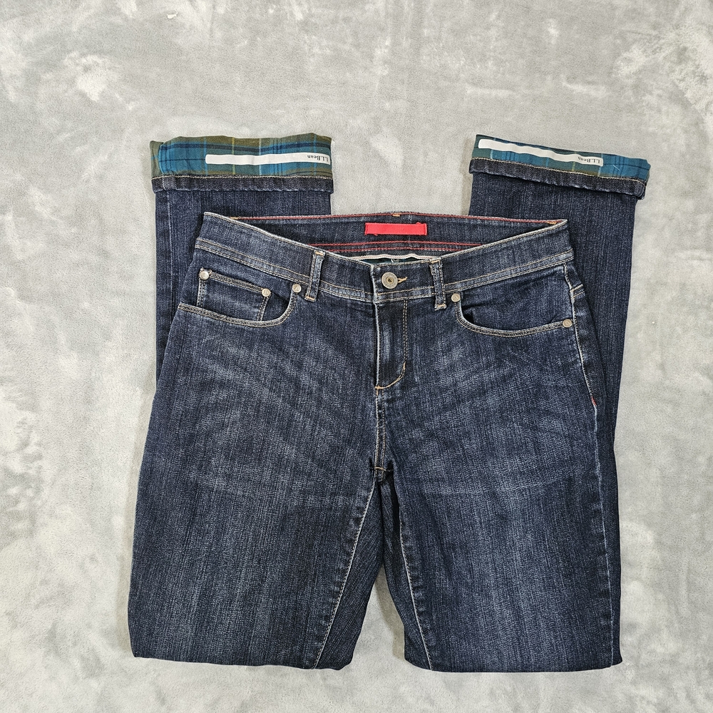 L.L. Bean Flannel Lined denim‎ SZ 4